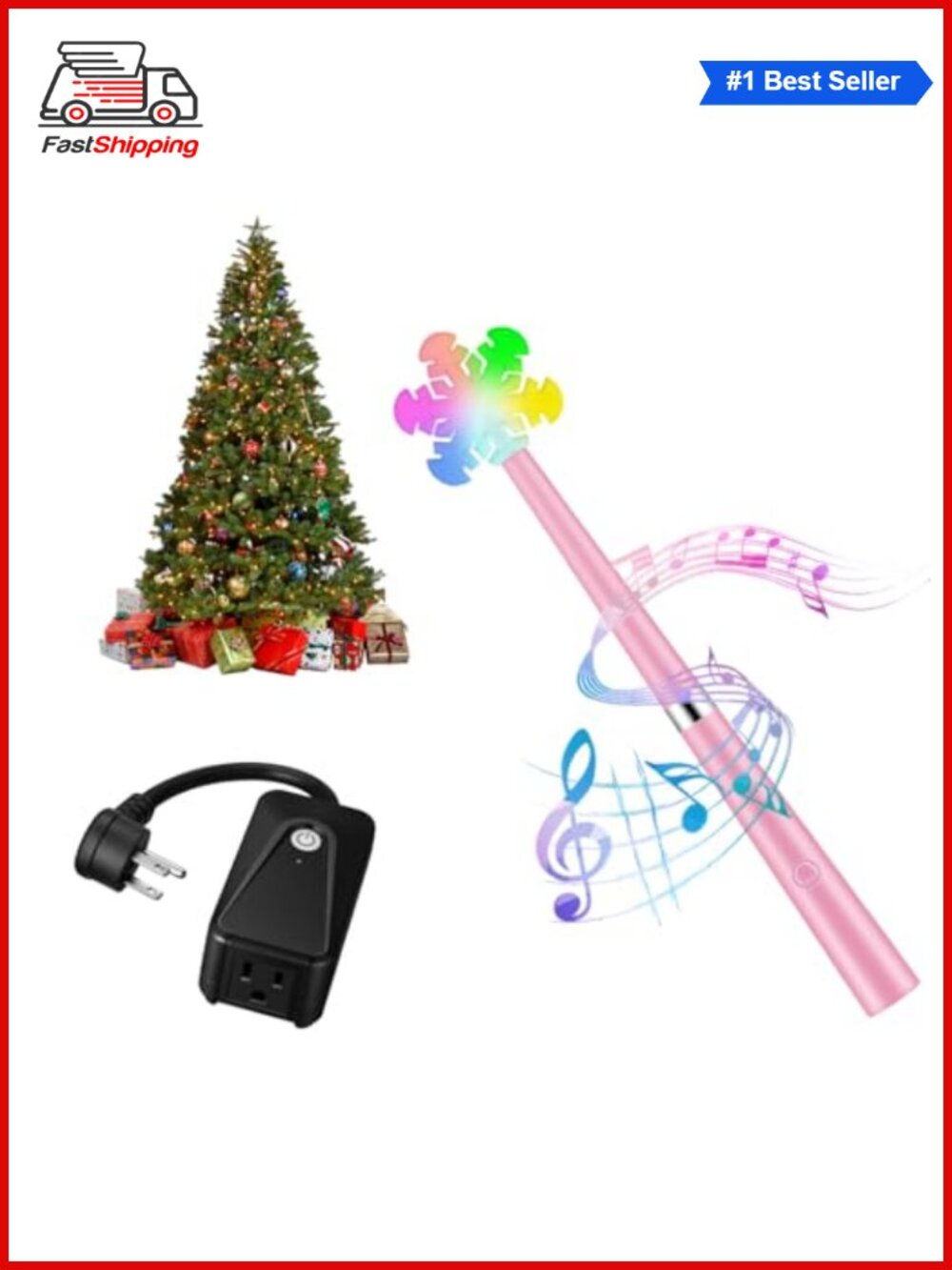 🎅 Christmas Tree Magic Wand Remote Light Control Voice Music Sync Waterproof